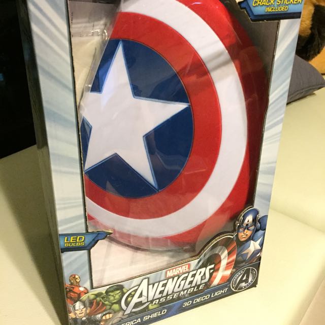 Marvel Captain America Shield 3d Deco Light Toys Games On Carousell