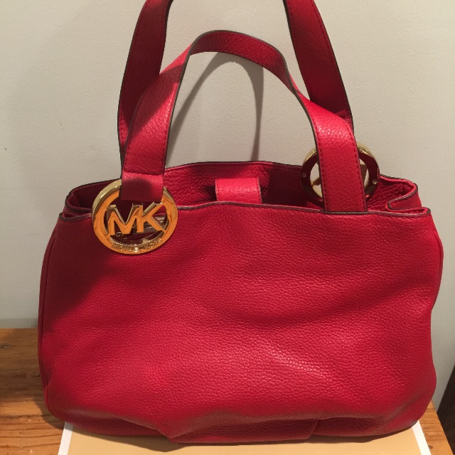 Michael kors fulton tote red top