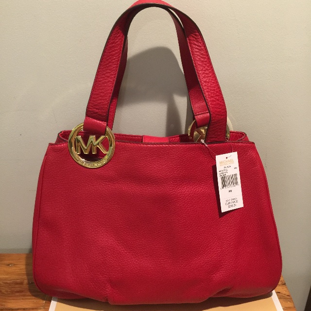 Michael kors store fulton tote red
