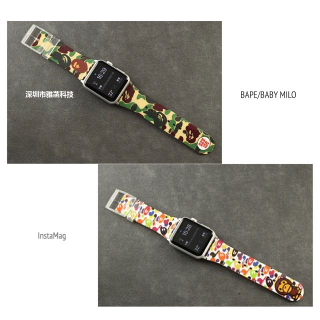 Instock Bathing Ape Bape Baby Milo Apple Watch Strap 38mm 42mm Electronics On Carousell