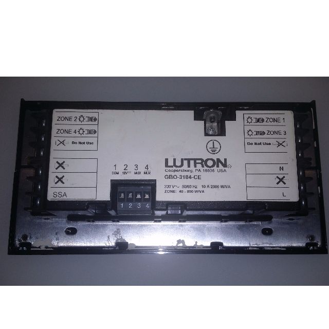 Lutron Grafik Eye GBO3104CE 4 Zone Lighting Control Unit