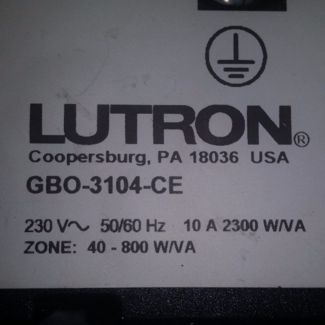 Lutron Grafik Eye GBO3104CE 4 Zone Lighting Control Unit