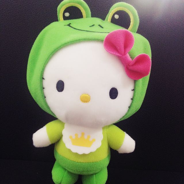 Hello Kitty Frog Big Plush, Hobbies & Toys, Toys & Games on Carousell