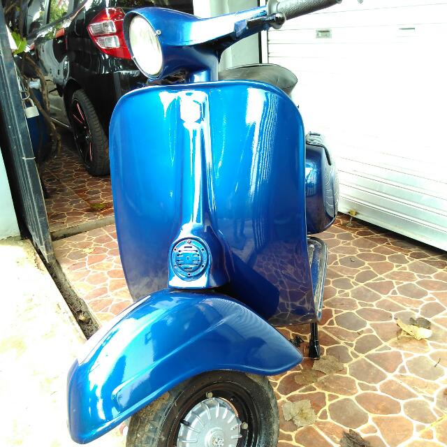 Vespa Super 73 Pala Bulet Cat Baru Plat B Motorbikes On Carousell