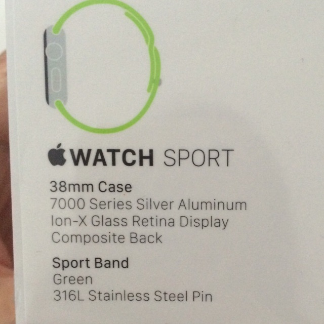 Apple Watch Sport 38mm Case With Green Sport Band Normal Retail Price 518 Electronics On Carousell