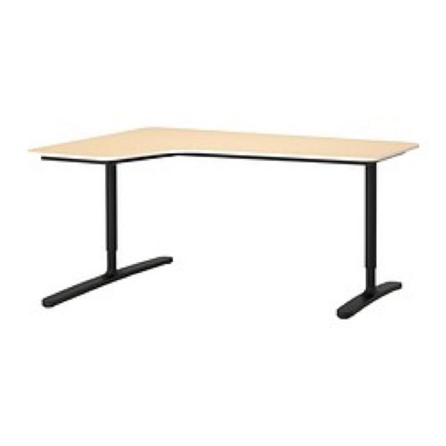 Bekant IKEA CornerLeft Desk (White Table Top & Legs), Furniture & Home