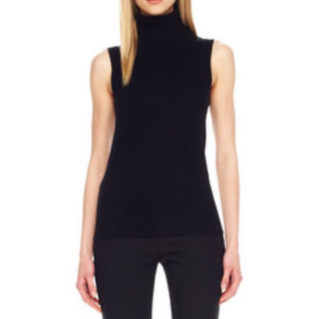 sleeveless mock turtle necks