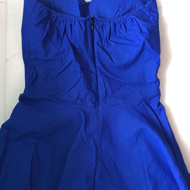 Electric blue bustier dress hot sale