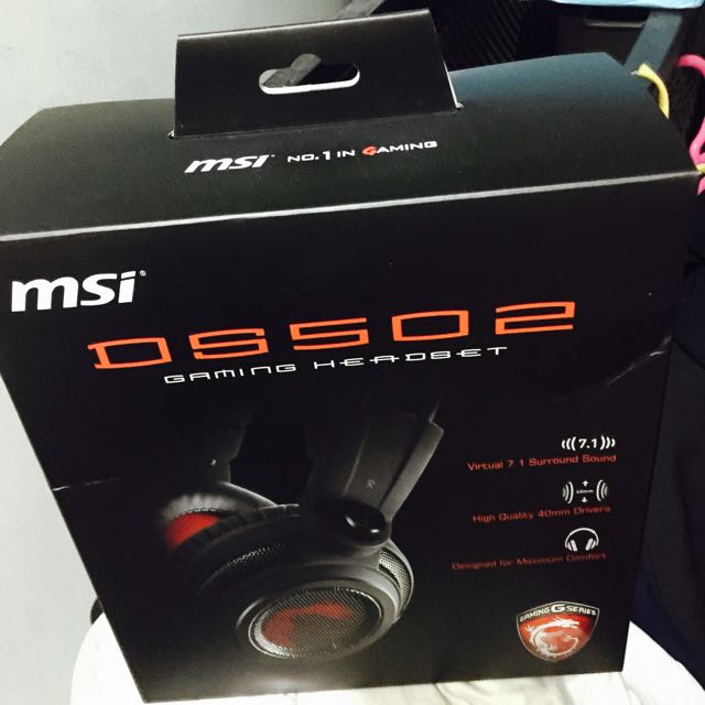 Msi Ds502 7.1 Surround Sound Gaming Headset, Audio, Headphones
