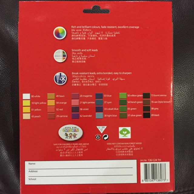 Price Reduced Bn Staedtler Luna Colored Pencils 24 Pcs Design