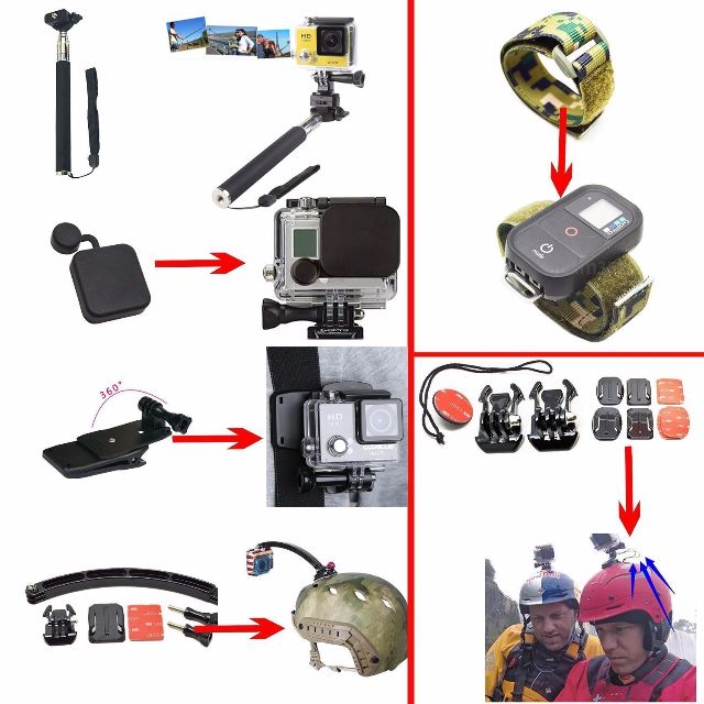 ccbetter 50in1 Sports Action Camera Accessories Kit for Gopro HERO 1 2 3 3+ 4 SJ4000 SJ5000