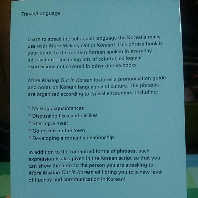 Making Out In Korean (Korean Language Learning Book), Hobbies & Toys