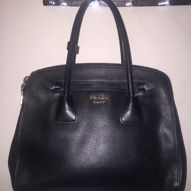 Saffiano calf top leather shopping