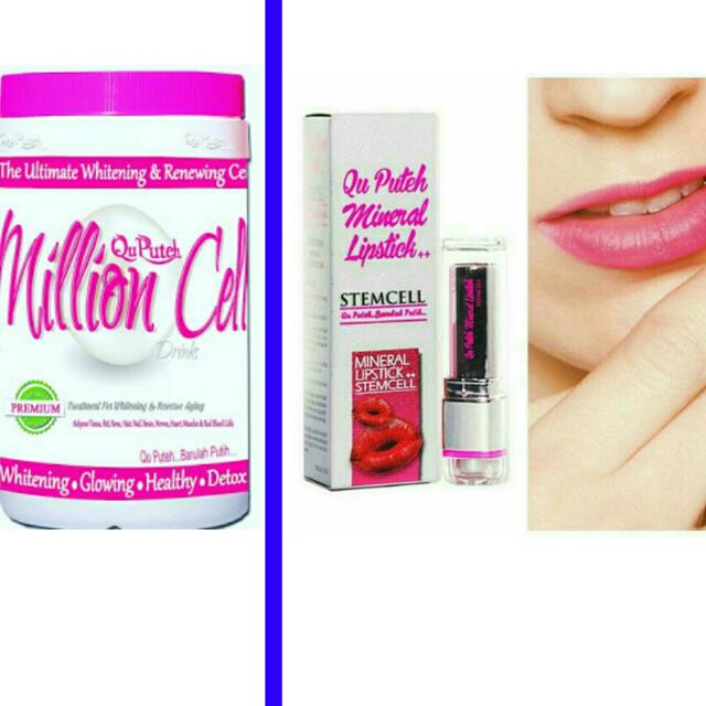 Combo Set Qu Puteh Million Cell Qu Puteh Lipstick Women S Fashion On Carousell
