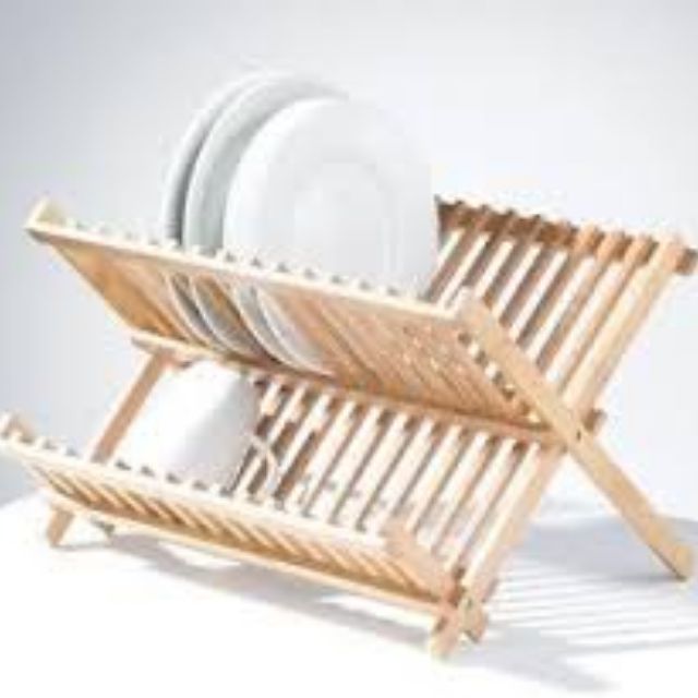 Ikea Foldable Wooden Dish Drainer TV Home Appliances Kitchen Appliances Other Kitchen Appliances on Carousell