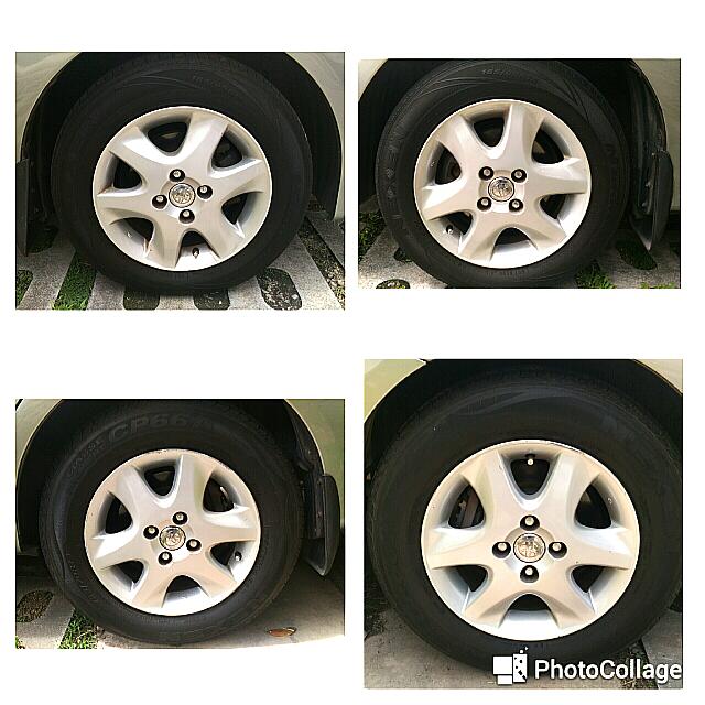 Reserved 4 X 14 Korean Tyres With 50 Thread And Toyota Rims With Minimal Scratches For Swap For Just 50 For All 4 Tyres Cars On Carousell