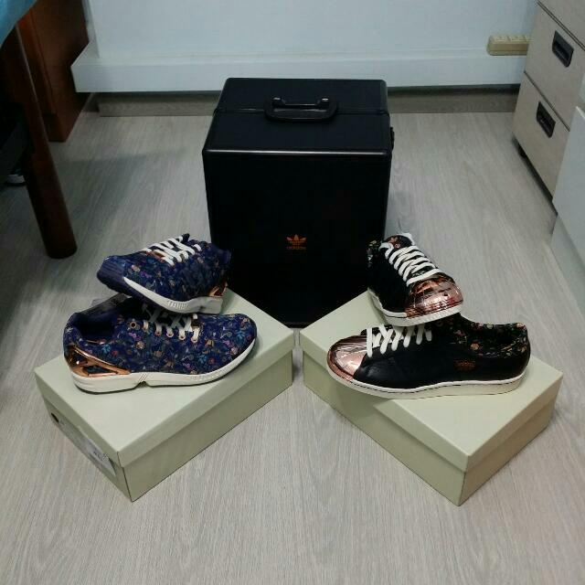 Adidas Limited Edt Superstar 80v And Zx flux Batik Men s Fashion Footwear Sneakers on Carousell