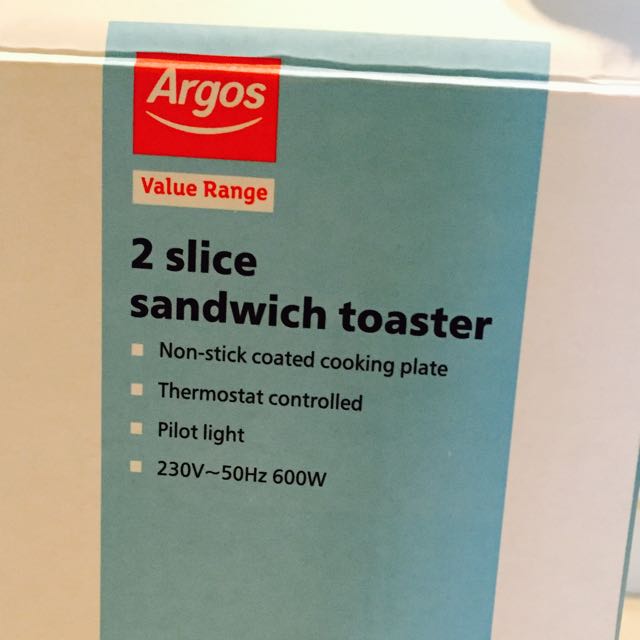 (Reserved) Argos 2 Slice Sandwich Toaster, TV & Home Appliances