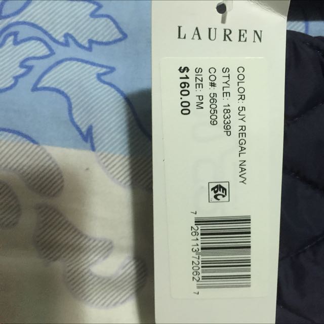 Ralph lauren faux on sale leather trim quilted jacket