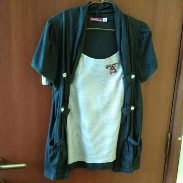 Tops with attached jacket online