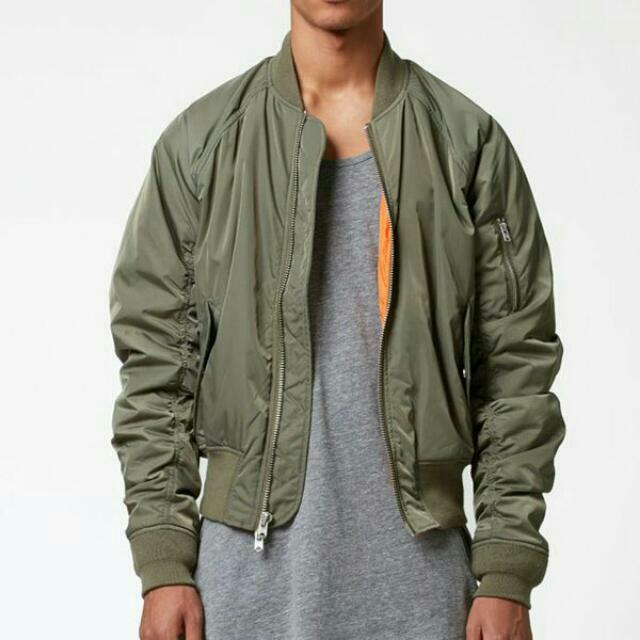 Fear Of God X Pacsun Olive Bomber Men s Fashion Coats Jackets