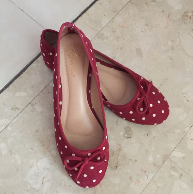Red polka online dot shoes