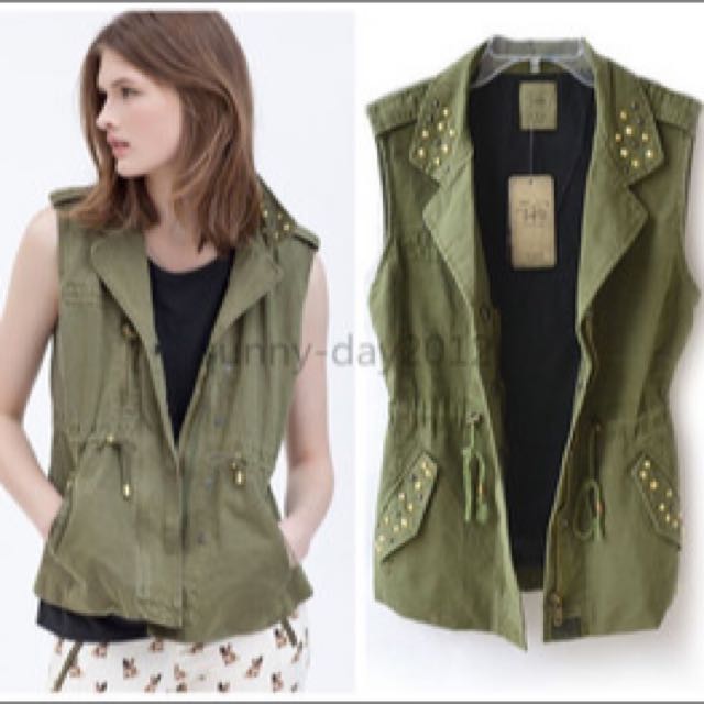 Zara trf military vest, Women's Fashion, Coats, Jackets and Outerwear on Carousell