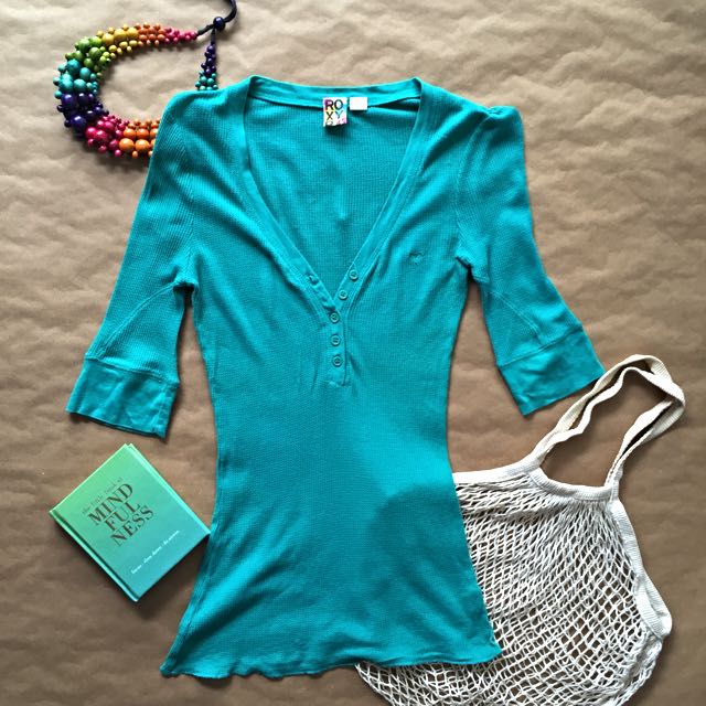 aqua green top