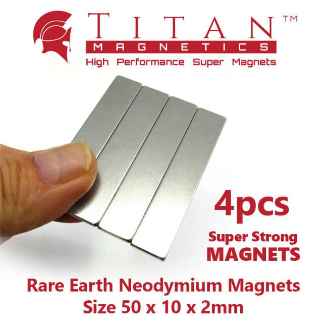 Super Strong Neodymium Bar Magnets 4 PCs