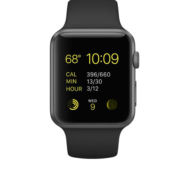 Apple watch sport 42mm 7000 series space gray aluminum 2025
