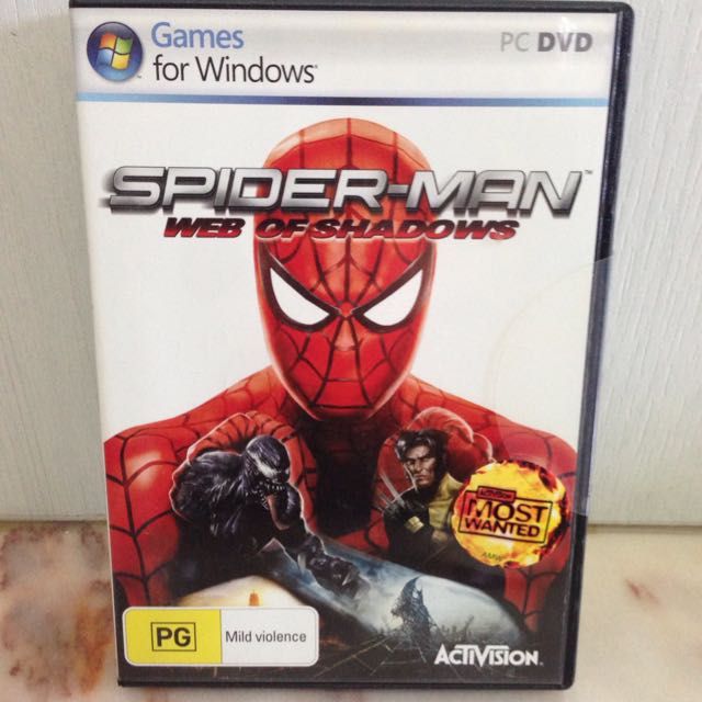 Spider-man Spiderman Web of Shadows Region FREE, PC Game RARE