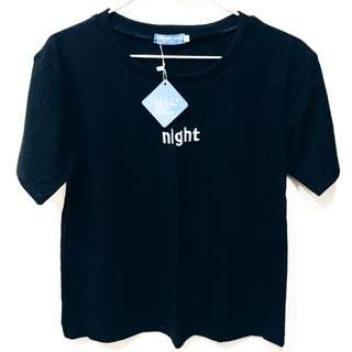 night短袖黑色T-shirt