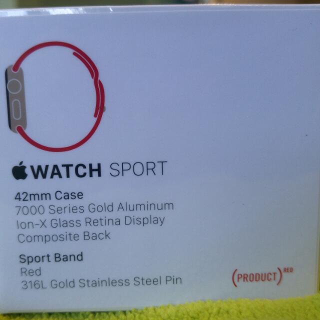 apple watch sport 42mm 7000 series gold aluminum