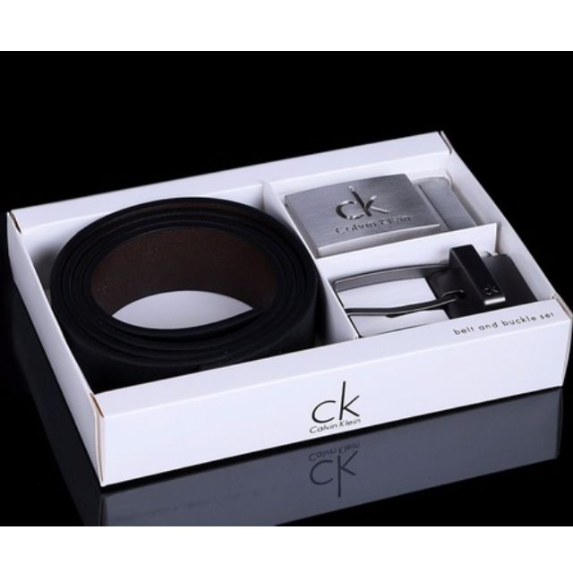 Calvin klein belt and buckle set discount