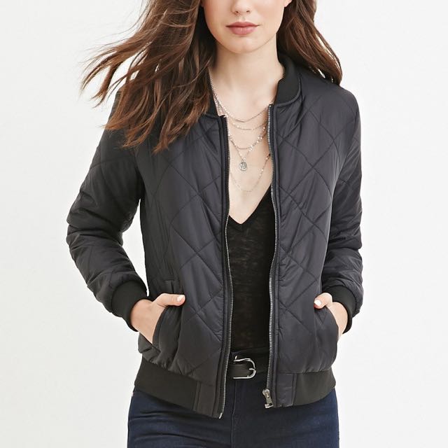 Quilted fall sales jacket women's