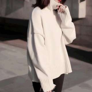 韓國套頭寬鬆毛衣