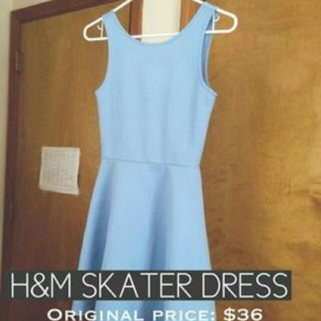 BN H☀M Skater Dress In Light Blue ...