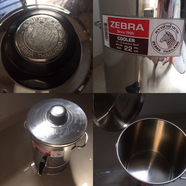 ZEBRA STAINLESS STEEL WATER DISPENSER CONTAINER, Home ...