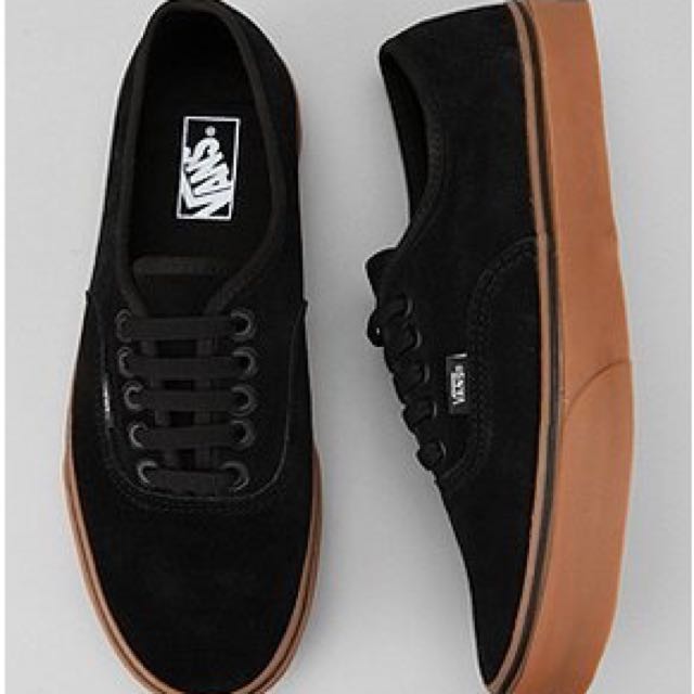Black Vans Gum Sole Shoes Women s Fashion Footwear Sneakers on Carousell