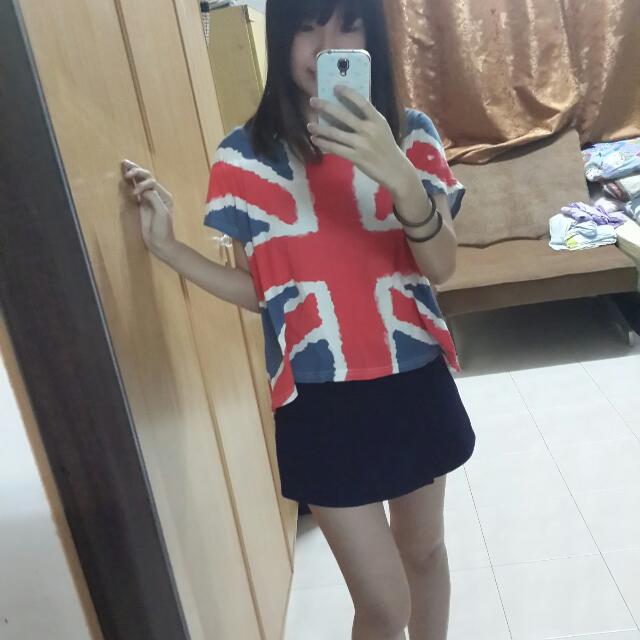 British Flag Top , Women's Fashion, Tops, Longsleeves on Carousell