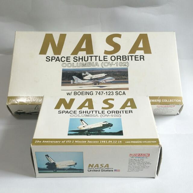Dragon 1:400 NASA 1st Space Shuttle Orbiter Columbia OV-102, 4 sets with 5  models.