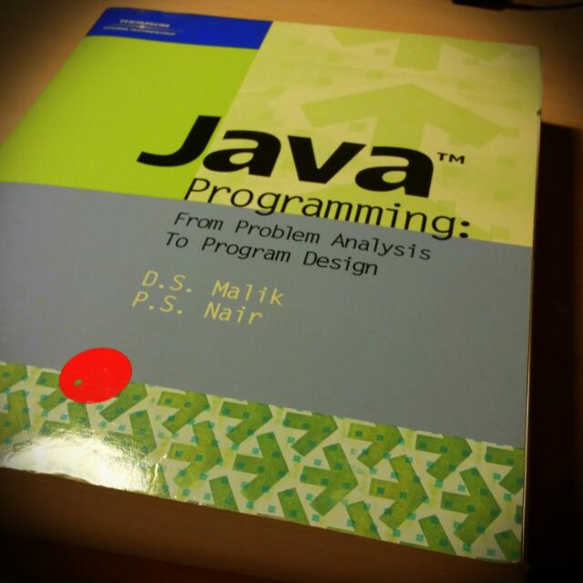 Java Programming Problem Analysis To Program Design Books