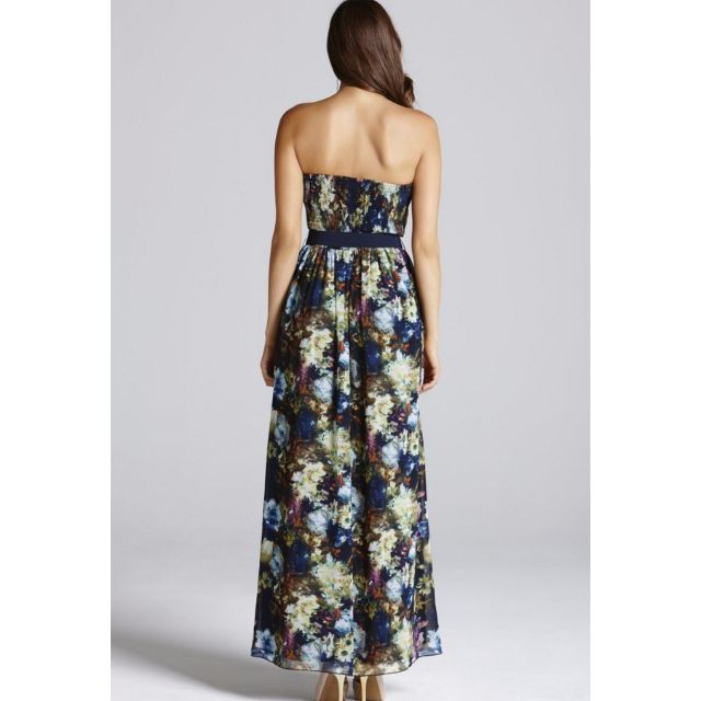 Chiffon bandeau top maxi dress