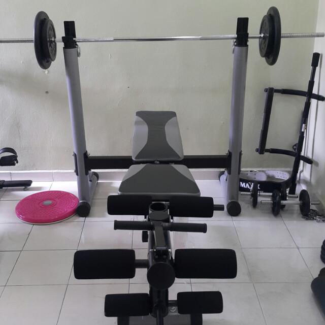 Punching bag 3 level chest press weight bench Sprint bike