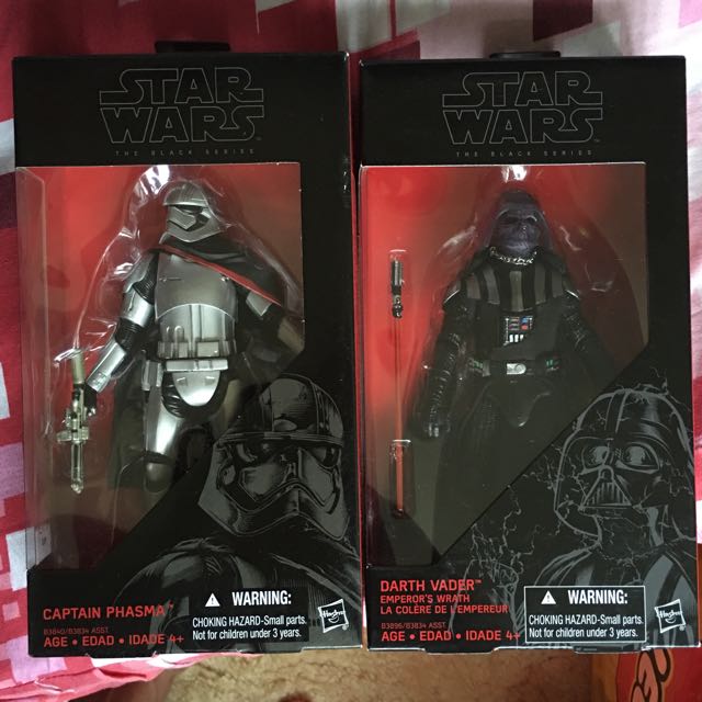 Hasbro Star Wars Black Series 6 Captain Phasma And Darth Vader Emperors Wrath Hobbies And Toys 