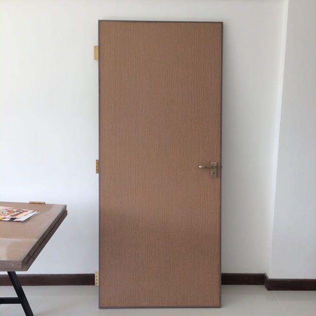 HDB BTO Bathroom Timber Door Panel, Furniture & Home Living, Bathroom