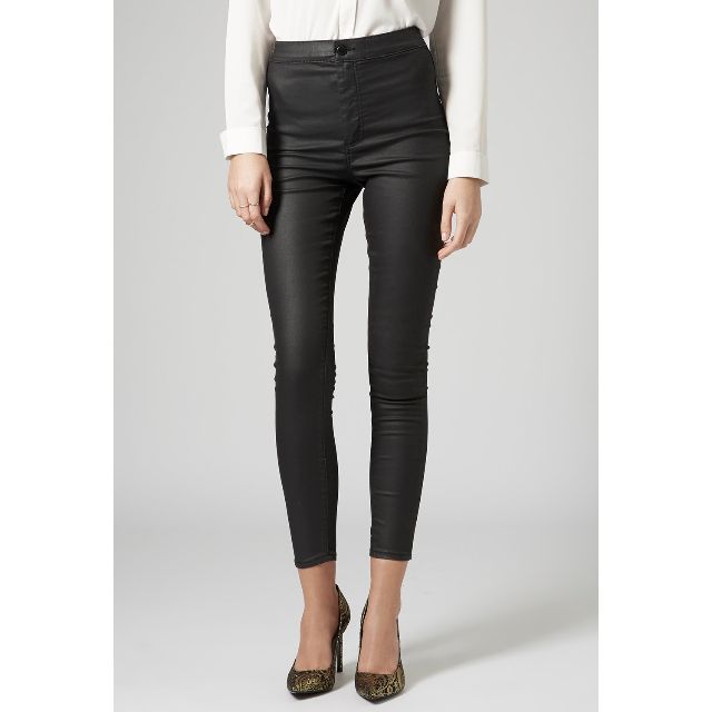 topshop coated joni jeans