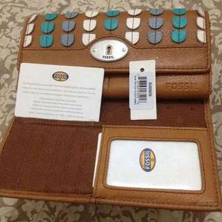 new! fossil trifold authentic wallet