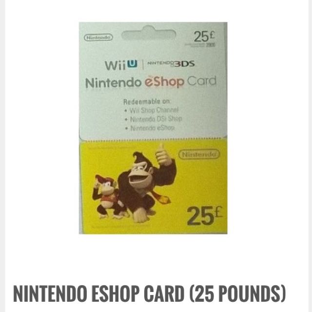 nintendo eshop card pounds