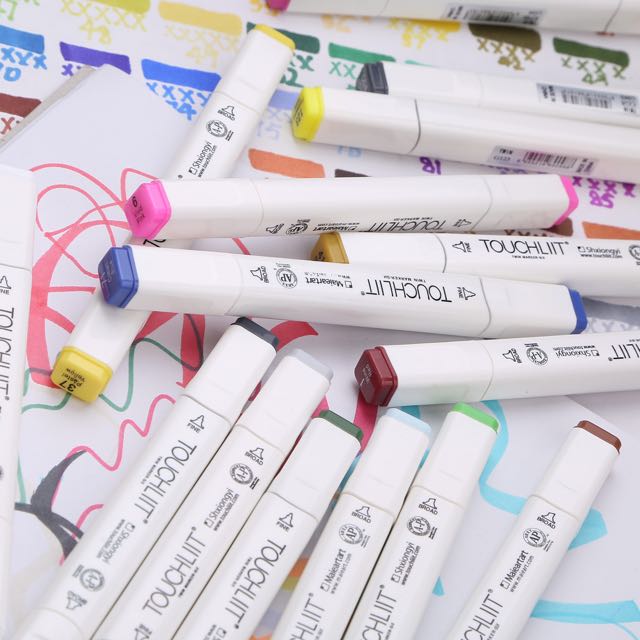 overzien bladzijde hoe TOUCHLIIT Dual-Tip Oil-based Markers, Hobbies & Toys, Stationery & Craft,  Other Stationery & Craft on Carousell